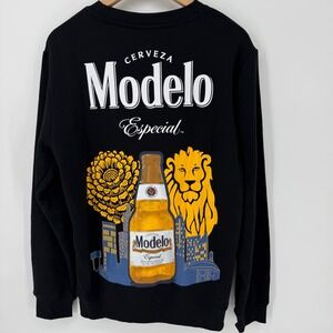 Modelo Especial Cerveza Black‎ Crew Neck Sweatshirt Men's Medium NWT